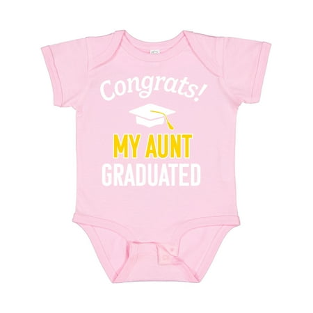 

Inktastic Congrats! My Aunt Graduated with Cap Gift Baby Boy or Baby Girl Bodysuit