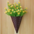 thumbnail image 2 of HJQEQVD Rattan Hanging Planter Baskets Cone Hanging Basket Planters Cone Woven Hanging Flower Pot Wicker Ceiling Plant Pot Wall Flower Bird Baskets for Indoor Outdoor Decoration, 2 of 9