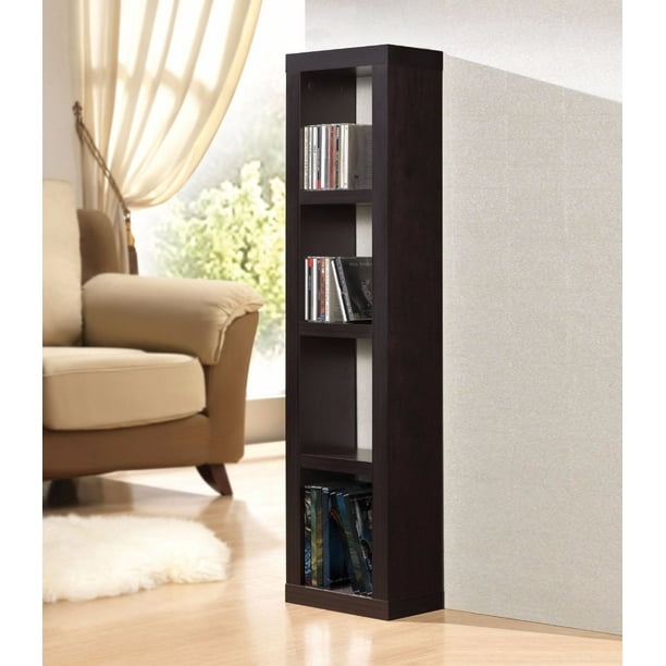 Wooden Bookcase Or CD/DVD Unit, Espresso Brown - Walmart.com