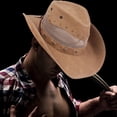 thumbnail image 1 of Sombrero de vaquero occidental Hombre de moda Gorras de jazz Sombrero de parasol al aire libre de Moda para mujeres Hombres Rendimiento Malla Baoblaze sombrero de vaquero, 1 of 8