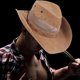 thumbnail image 1 of Sombrero de vaquero Gorras de jazz de moda Sombrero de caballero Moda de cuero para mujeres Hombres Adultos Vestir Festival de música de Malla, 1 of 8