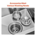 thumbnail image 6 of 25" Top Mount Single Bowl Kitchen Sink, 304 Stainless Steel Drop-In Basin with 9" Depth, Soundproof Pads & X-Shaped Drain Design, Easy Installation for Bars, Laundry Rooms & Home Kitchens, 6 of 10