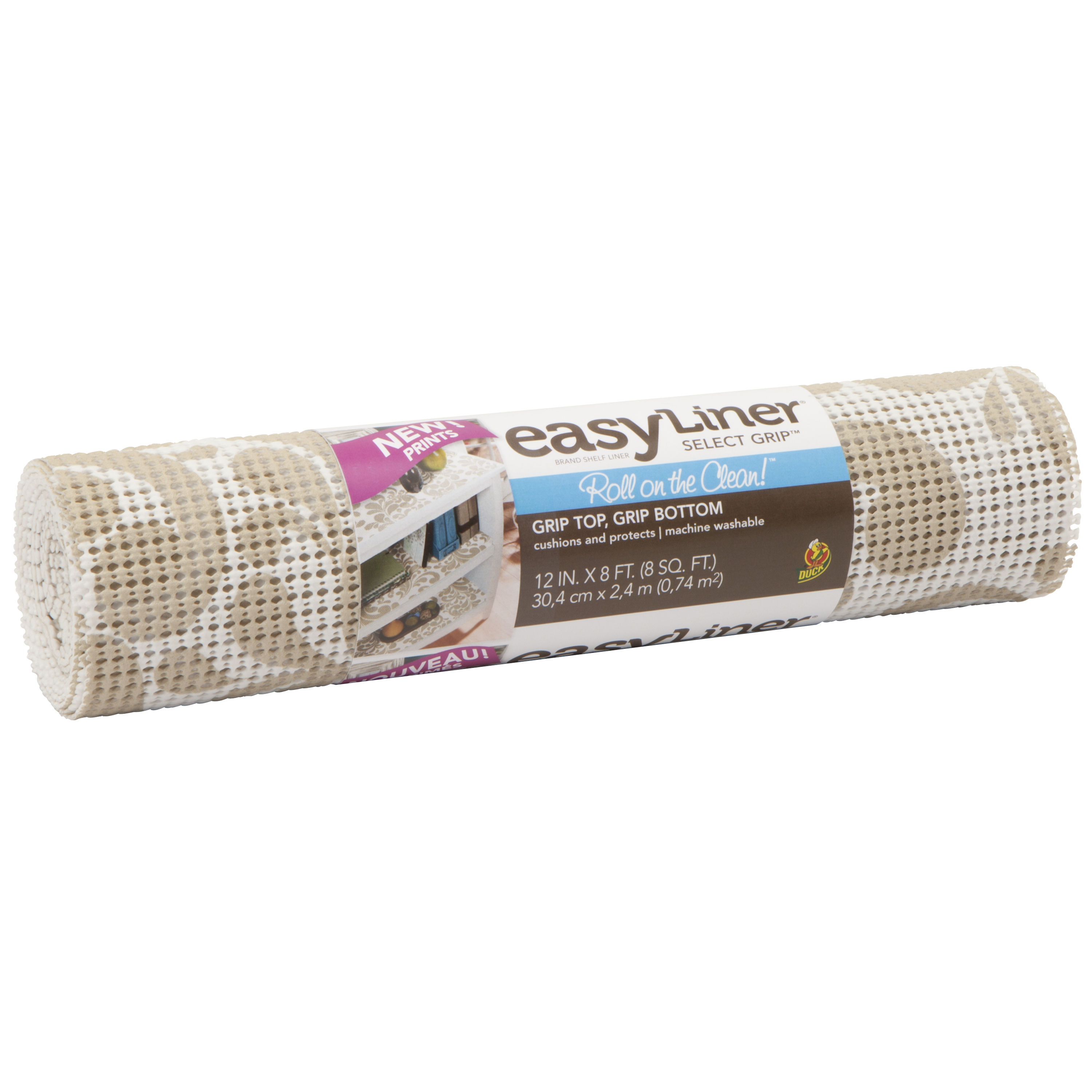 EasyLiner Select Grip 12 In. x 8 Ft. Shelf Liner, Taupe Swirl Walmart