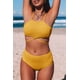 thumbnail image 4 of ABPHQTO Bañador de bikini con espalda atada en la cintura alta naranja para mujer, 4 of 5