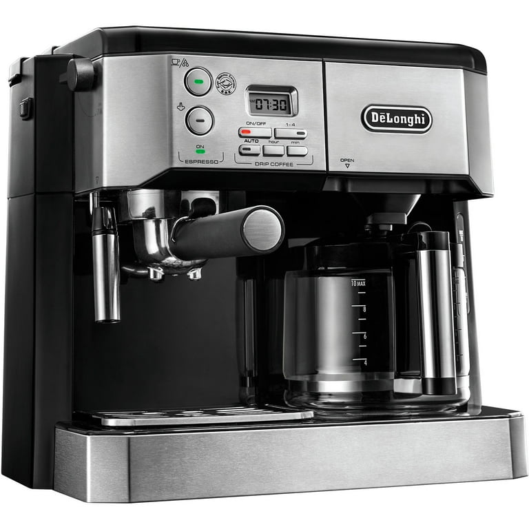 DeLONGHI BCO320T Combination Coffee/Espresso Machine, Black/Silver 