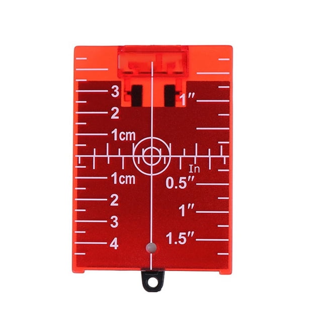 1 Pce Plaque Cible 11.5cmx7.4cm Pouces/cm pour Niveau de Lase Vert/rouge Rouge