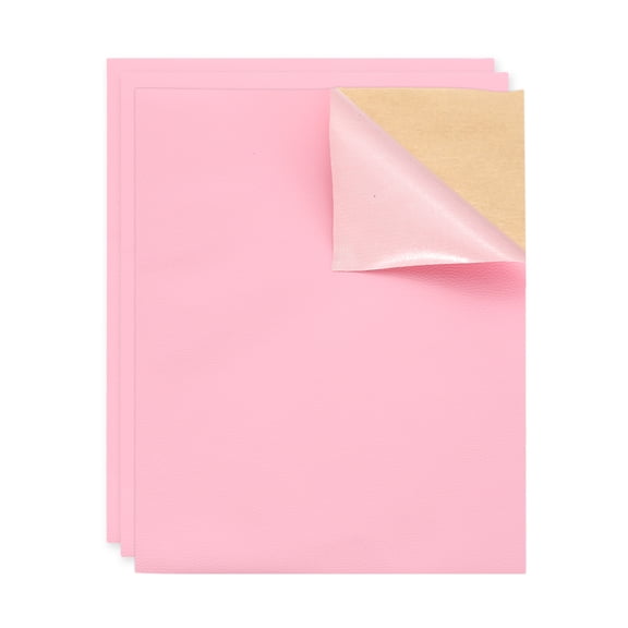 3 Pcs Leather Repair Patch 10"x12" Self-Adhesive Leather Vinyl Repair Tape Kit for Furniture Couches Sofa Chair Car Boat Seats Jackets, Pink