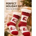 thumbnail image 6 of FEOYA Women's Christmas Fuzzy Socks Winter Non Slip Thermal Slipper Socks Cozy Floor Socks Reindeer Red for New Year Xmas Gifts Holiday Outdoor Activities, 6 of 7