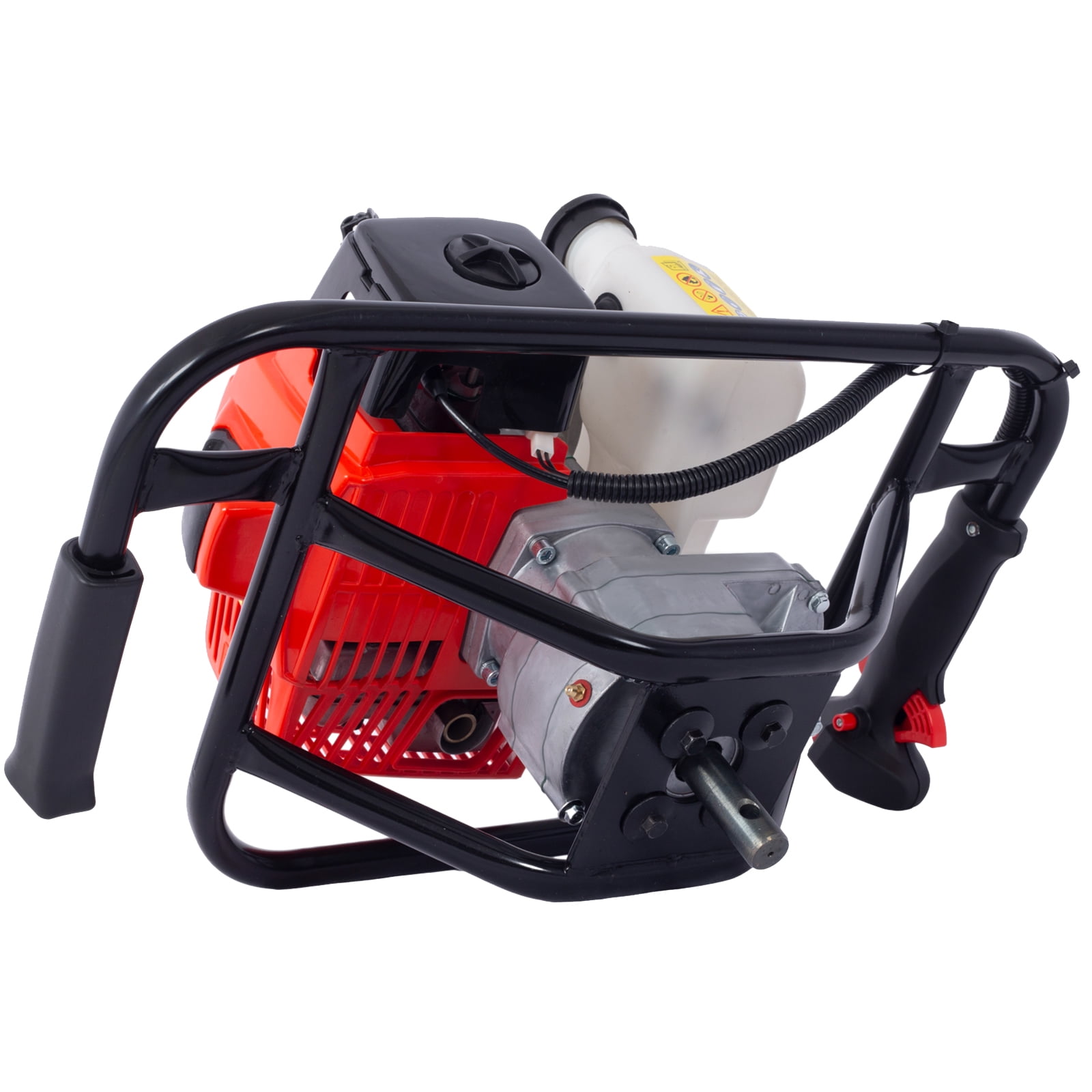 2.7HP Post Hole Digger 63cc Gas-Powered 2-Stroke Auger Digging Drill Shaft Size 3/4" ,EPA certificated with L6"+L10" DRILL BITS,