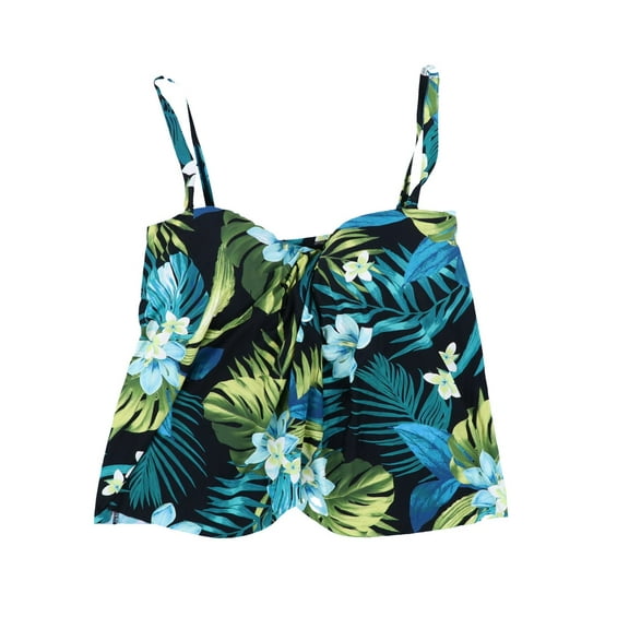 Coco Reef Women's Tankini Top Swim Bandeau Black Multi New
