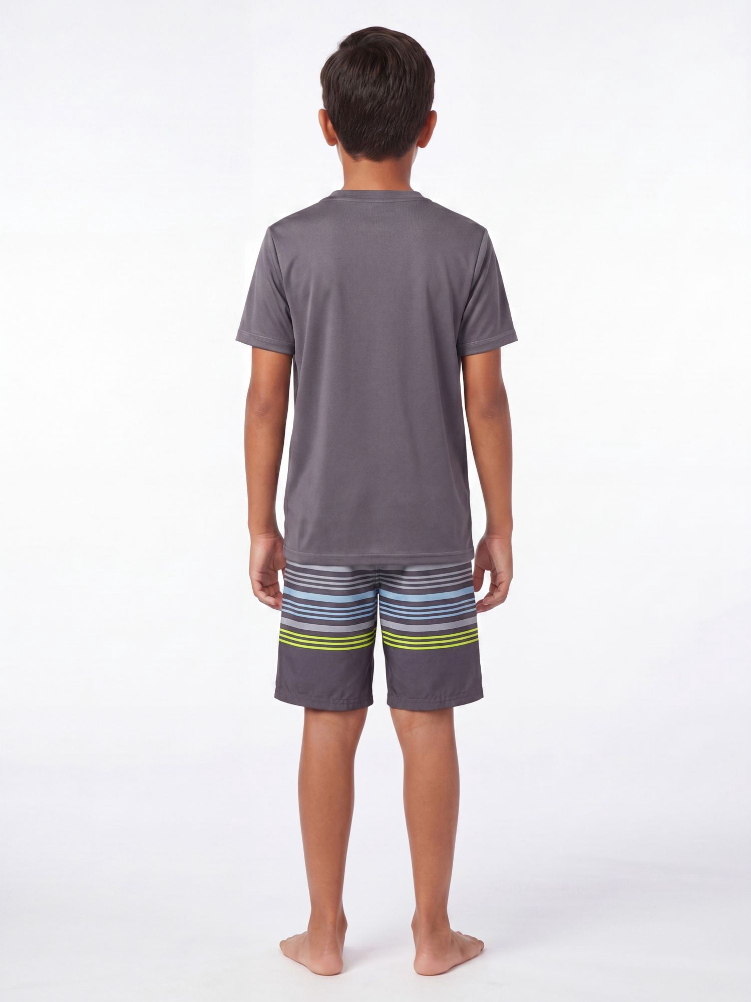 Reebok Boys Swim Trunks with Elastic Drawstring Waistband and UPF 50+ Protection, Sizes 4-18
