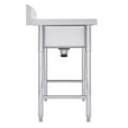 thumbnail image 3 of Wilprep 2 Compartments Commercial Sink w Backsplash Heavy Duty Water Basins  Freestanding Utility & Prep Washing Equipment 37.4"H, 3 of 11