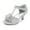 SILVER, variant on Girls Sandals Low Heel Dress Pump Ankle T Strap Flower Shoes Toddler/Little Kid/Big Kid