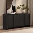 thumbnail image 2 of Novara Contemporary 60" Sideboard in Black (4-Door), 2 of 10