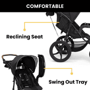 Jeep TurboGlyde Jogging Stroller by Delta Children, Black