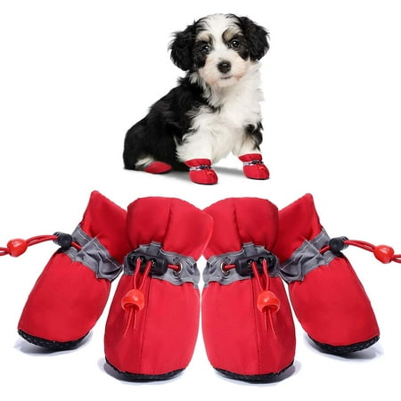 Dog Shoes for Small Medium Dogs and Puppy Paw Protectors Booties Dog Shoes for Hot Pavement Boots Anti-Slip red/5