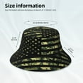 thumbnail image 6 of Gaeub American Flag Camo Printed Double Sided Reflective Bucket Hat Foldable Sun Hat for Camping Hiking Fishing, 6 of 9
