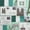 Dark Teal Green, variant on oneOone Polyester Lycra Gamboge Yellow Fabric Paris Postcard Quilting Supplies Print Sewing Fabric By The Yard 56 Inch Wide