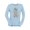 Light Blue, variant on Power Fist Social Justice Tee Long Sleeve Women's