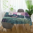 thumbnail image 3 of Yayeee Tablecloths 54" x 54" Rectangle Wrinkle Resistant Party Table Cover, Green Night Deer, 3 of 8