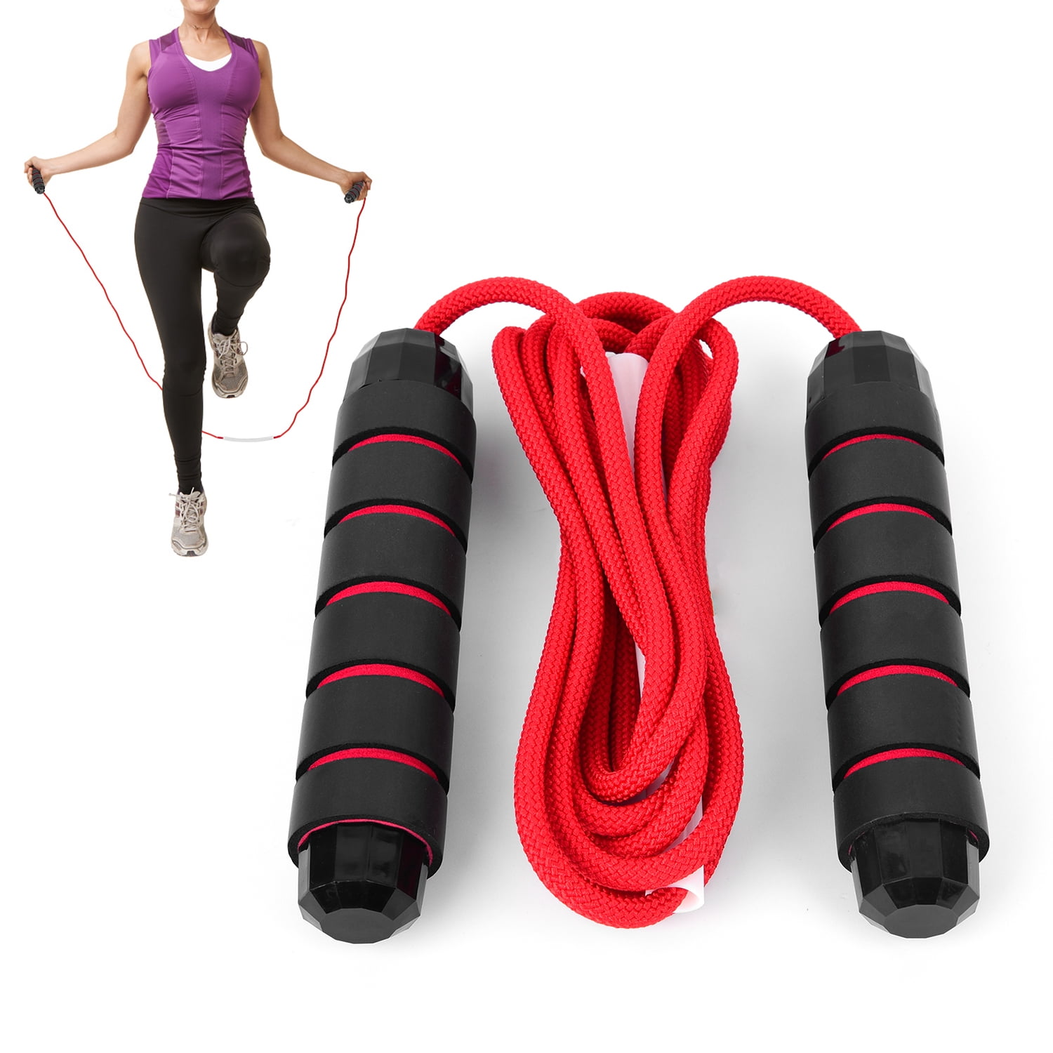 Skipping Rope Boxing Foams Handle Jumping Fitness Adults Kids Gym Home Training 