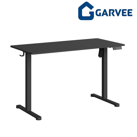 Garvee 48" x 24" Electric Standing Desk, Sit Stand Desk with 28.3"‑46.5" Adjustable Height & 3 Memory Presets for Home Office, Gaming & Study, Black