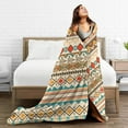 thumbnail image 5 of ZICANCN Throw Blanket Bohemian Ethnic Abstract Floral , Couch Ultra Soft Micro Fleece Sofa Bed Camping Travel Blanket for Adults, 50"x40", 5 of 8