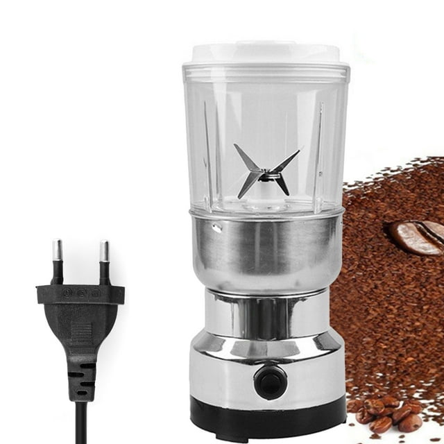 yeacher Stainless Steel Electric Grain Grinder Herb Pulverizer Grinder 2-in-1 Household Superfine Grinding Powder Machine Powerful Coffee Grinder, 220-240V EU Plug