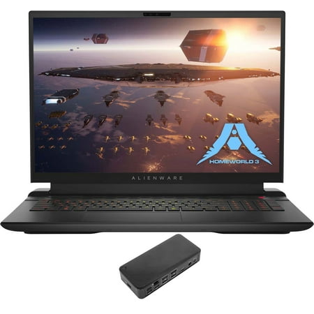 Dell Alienware m18 Gaming/Entertainment Laptop (AMD Ryzen 9 7845HX 12-Core, 18in 480 Hz Wide UXGA (1920x1200), GeForce RTX 4070, Win 11 Pro) with USB-C Dock