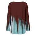 thumbnail image 4 of IROINNID Discount Polyester Long Sleeve T Shirt for Women Cool Shirts for Women Casual Round Neck Floral Printed Loose Tops T-Shirts Blouse,Burgundy, 4 of 5