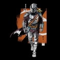 thumbnail image 2 of Mens Star Wars: The Mandalorian and Grogu Artistic Mando And The Child Pose T Shirt, 2 of 5