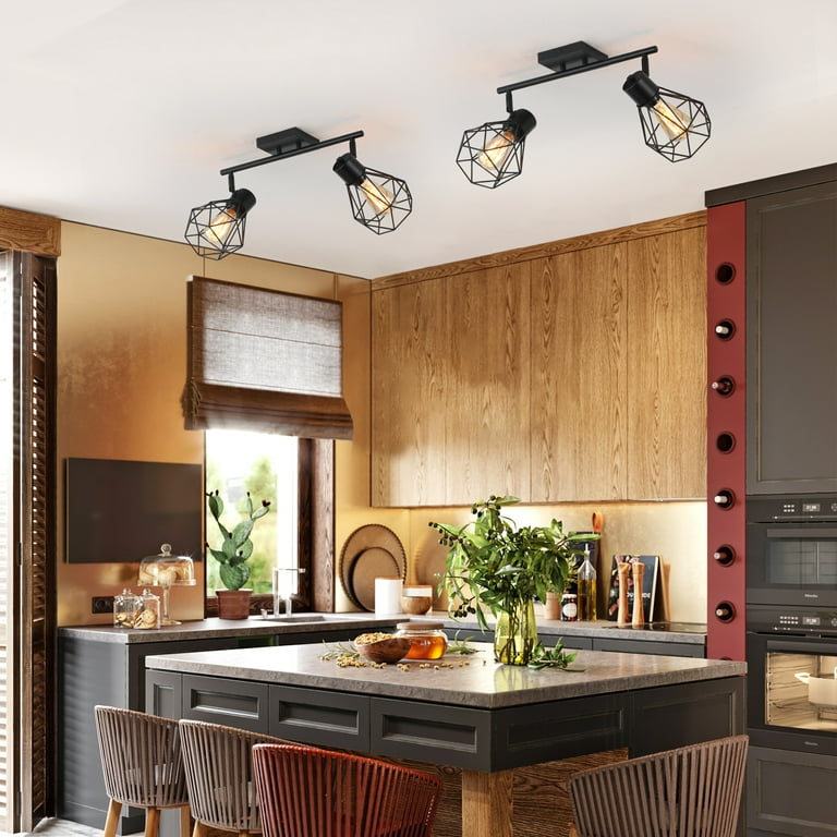 Black kitchen track lighting sales