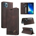 thumbnail image 5 of Wallet Case for iPhone 13 Pro, Soft TPU Protective Shockproof Flip Purse Phone Case with Kickstand Credit Card Cash Slots Holders Magnetic Clasp Folio Case for iPhone 13 Pro(6.1inch 2021),Brown, 5 of 11
