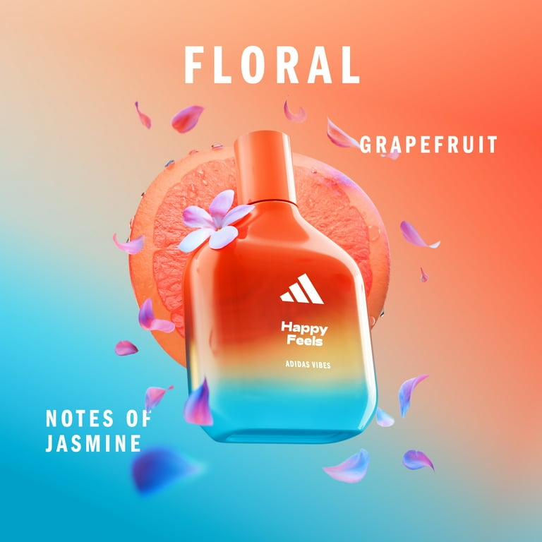 Adidas Vibes Happy Feels Eau de Parfum, Long Lasting Fragrance Adidas Vibes Happy Feels Eau de Parfum, Long Lasting Fragrance