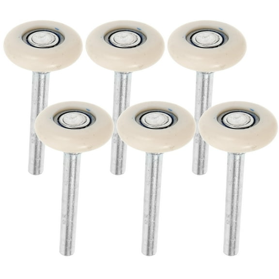 Hemobllo 6Pcs Garage Door Replacement Rollers Nylon Material Quiet Smooth Rollers with Stem