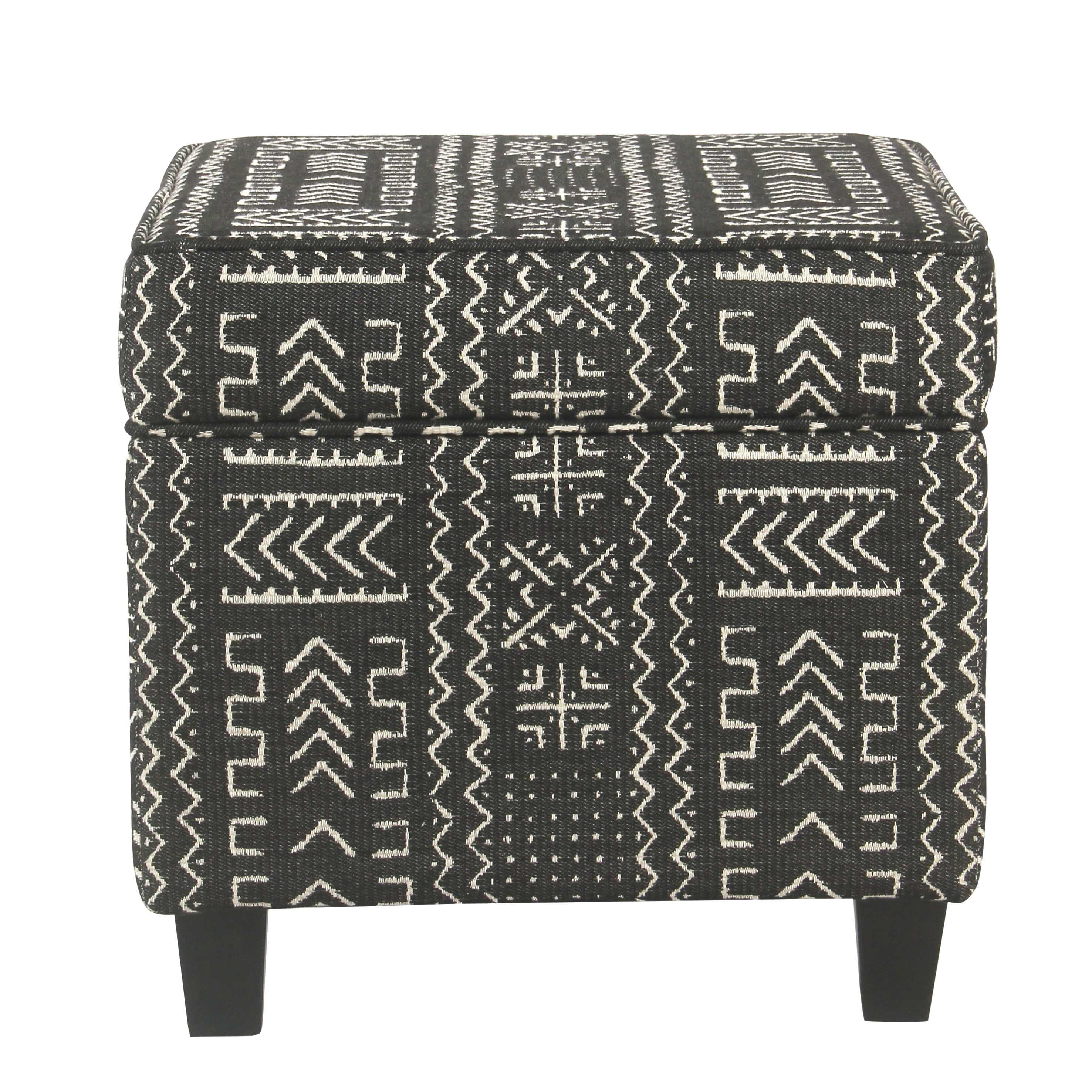 HomePop Square Ottoman with Lift Off Top