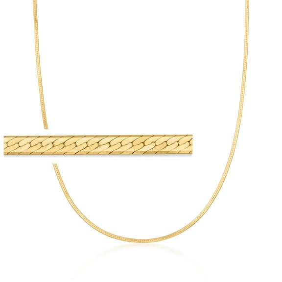 Pure Collection by Ross-Simons 1.5mm 14kt Yellow Gold Herringbone Necklace, Women's, Adult