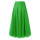 thumbnail image 1 of Falda ancha de color liso con corte en A y vuelo amplio para mujer - Tejido de red - Tallas S/M/L/XL, 1 of 2