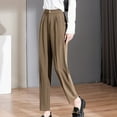 thumbnail image 5 of ABATAB Women's Dress Pants Wide Leg Stretch Full Length Work Pants Business Casual Pull on Office Slacks with Pockets, 5 of 5