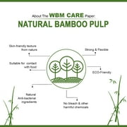 WBM Bamboo Toilet Paper, 3-Ply Tissue Roll Tree Free Paper, 20 Roll Count, 4160 Total Sheets