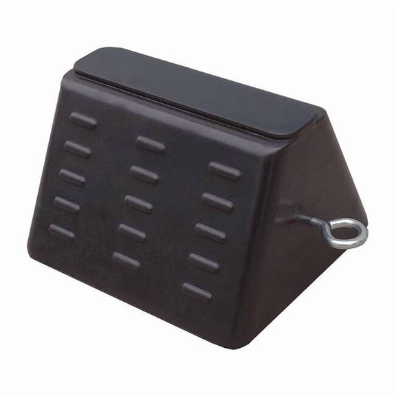 Manufacturer Varies Wheel Chock,Molded Rbr w/Stl Grab,Black 22XW82