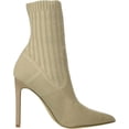 thumbnail image 4 of Steve Madden Discreet Stiletto High Heel Pointed Toe Sock Ankle Sock Boots Blush (9, Blush), 4 of 5