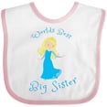 thumbnail image 3 of Inktastic World's Best Big Sister Girls Baby Bib, 3 of 4
