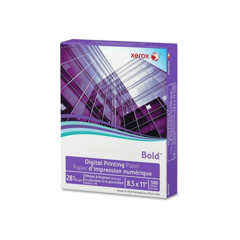 Xerox Bold Digital Printing Paper, 8 1/2 x 11, White - 500 sheets