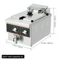 thumbnail image 3 of Luku Deep Fryer Extra - 6L Oil Capacity, 1800W Stainless Steel Fryer with Oil Drain Valve for Catering, 3 of 6