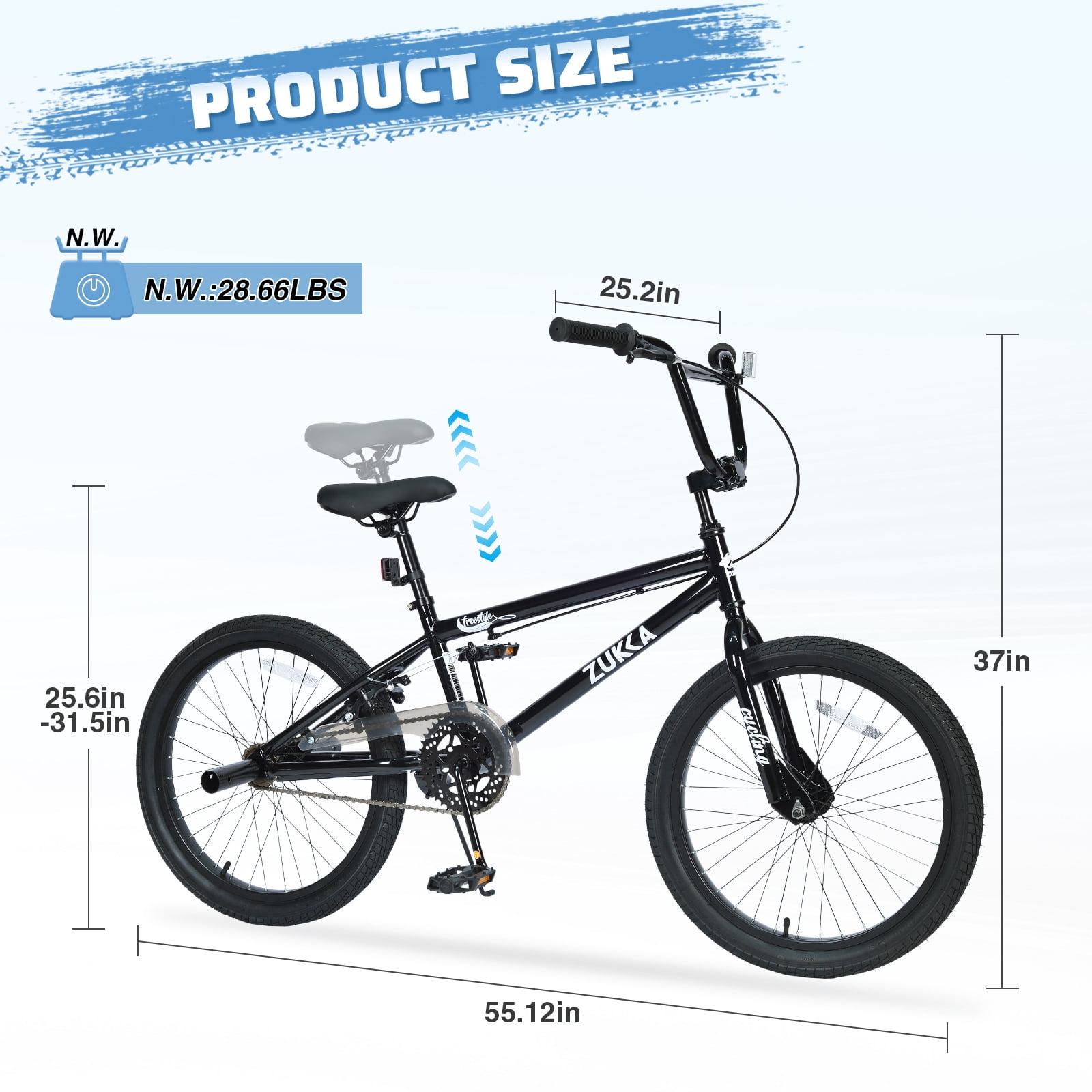 20-Inch Wheels Bike, Single-Speed Mountain Bicycle with Rear Brake,Blue