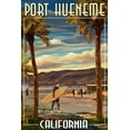 thumbnail image 3 of Port Hueneme, California - Surfer and Pier - Lantern Press Artwork (12x18 Gallery Wrapped Stretched Canvas), 3 of 4
