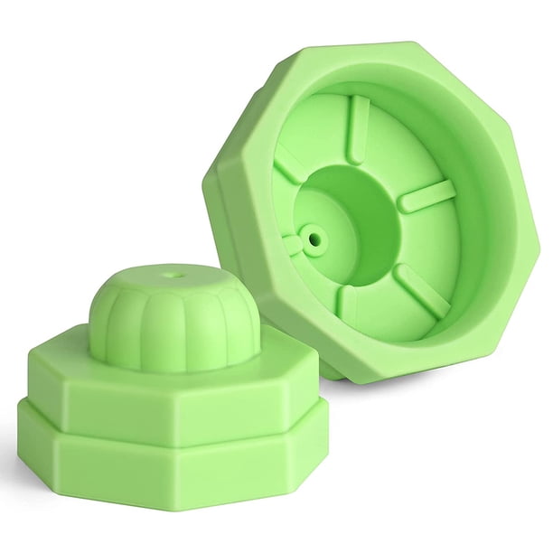 Monstrate Sellador de tarros universales de 2 piezas, tapas de vacío para sellar botellas de boca ancha, accesorio para granos de salsa, Cocina y Comedor Verde
