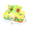 thumbnail image 3 of Caja de pañuelos de felpa suave, juguetes sensoriales de actividad, bufandas coloridas para bebés de 0 a 18 m Ndcxsfigh libre de BPA, 3 of 8