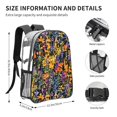thumbnail image 2 of 16 Inch Transparent Backpack With Lightweight And Durable Design Without Pockets Transparent For Work Business Travel Sports Flowers (5), 2 of 7
